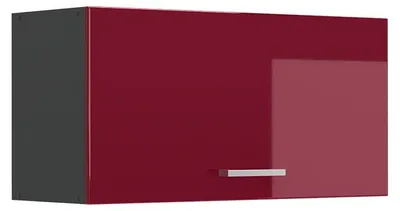 Obrázok produktu pre Nástenná skrinka Vicco R-Line Červený vysoký lesk/antracitová 80 cm Plochý, Model 63119