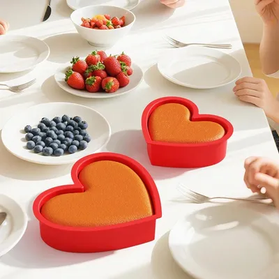 Set von 2 Silikon Herzförmigen, Hauptbild