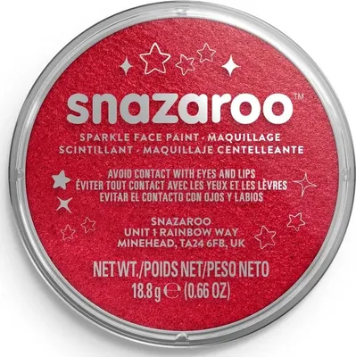 Zdjęcie produktu dla SNAZAROO Face Colour Sparkle Red 18ml