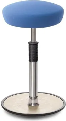 Produktbild von Sitz- Stehhocker Free Tall Hutsitz Gestrick Hellblau chrom /cremeweiß.