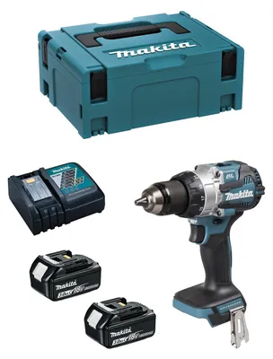 Produktbild von Schlagbohrschrauber MAKITA DHP492RFJ (2 x 3,0Ah + DC18RC + MAKPAC 2)
