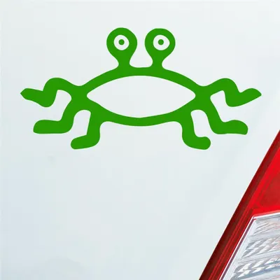 Produktbild von Auto Aufkleber Krabbe Krebs Sternzeichen Crab Tier Meer See 19x10 cm Hellgrün Sticker Heckscheibenaufkleber