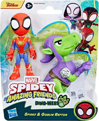 Produktbild von Spider-Man Spidey und seine erstaunlichen Freunde 2er-Pack von Helden und Dino-Schurken Figuren