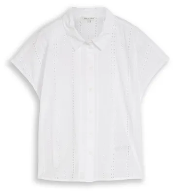 Produktbild von Tom Tailor Denim Bluse mit Lochstickerei