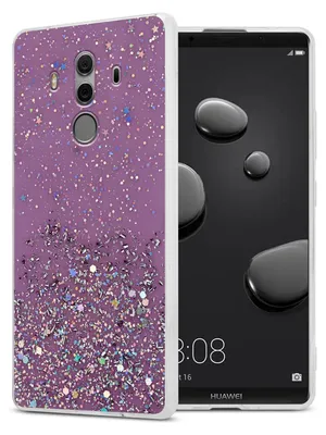 Immagine prodotto di Custodia Cadorabo per Huawei MATE 10 PRO cover protettiva in viola custodia per telefono cellulare TPU custodia cover glitterata custodia glitterata