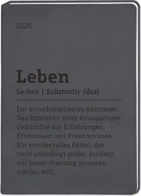 Produktbild von Terminplaner Lederlook 2026 Schwarz