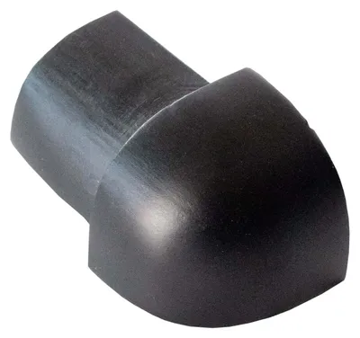 Produktbild von Dalsys Außeneck für Fliesenschiene Aluminium (eloxiert) Viertelkreisprofil 8mm, Schwarz Fliesenprofil