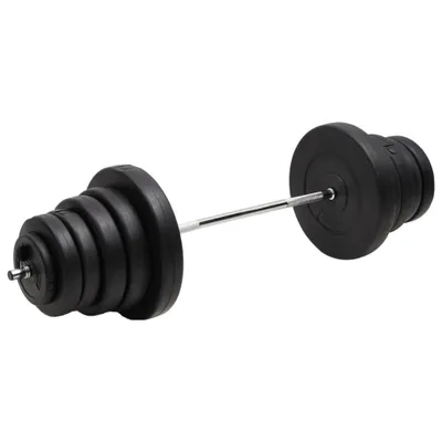 Zdjęcie produktu dla vidaXL Sztanga z obciążnikami 90 kg