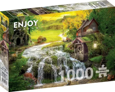 Produktbild von ENJOY Puzzle Blockhaus am Zauberfluss 1000 Teile