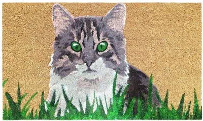Zdjęcie produktu dla Ibenzoa® Mata kokosowa "Kokos-Türmatte", 40 x 70 cm – grubość 1,8 cm, wykonana w 100% z włókna kokosowego, chłonna mata podłogowa z antypoślizgową gumową podkładką, do użytku wewnątrz i na zewnątrz