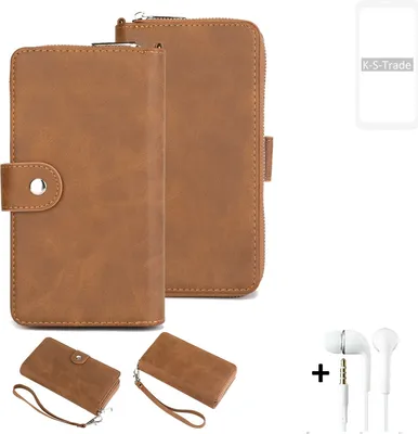 Produktbild von K-S-Trade 2in1 Handyhülle kompatibel mit OnePlus OnePlus 8 + Kopfhörer Schutzhülle & Portemonnee Schutzhülle Tasche Handytasche Case Etui