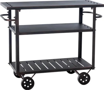 Produktbild von CLP Servierwagen Spring - Barwagen mit Rollen, Metall-Gestell bronze