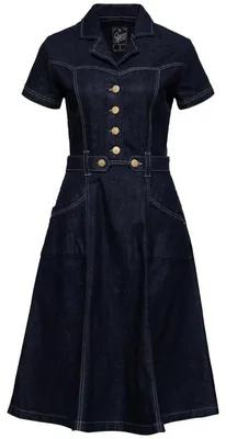 Zdjęcie produktu dla Sukienka swingowa Queen Kerosin z denimu - rozmiar XS (marka Blanko)