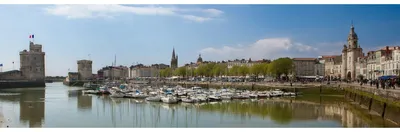 Image de Tableau sur toile La Rochelle Port 30x97 cm, Tableau mural moderne pour décoration intérieure