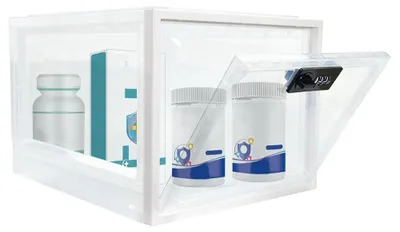 Produktbild von Omgoods – Abschließbare Medikamentenbox, transparente Aufbewahrung für Zuhause und Büro