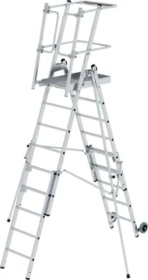 Produktbild von MUNK Plattformleiter FlexxStep 6 Sprossen mit Teleskopaufsatz plus 3 Sprossen