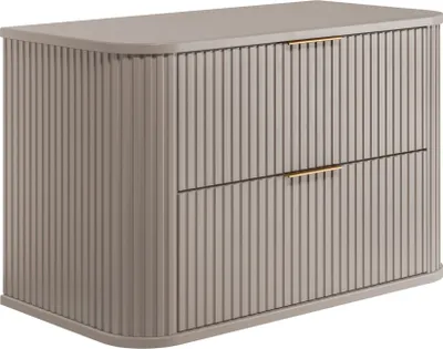 Produktbild von RODAN | Kupelnova Skrinka - 80 CM - Béžová Matná - MDF - 2 Zásuvky - Kúpeľňový Nábytok - Kupelnova Skrinka pod Umyvadlo - Béžová Pracovná Doska