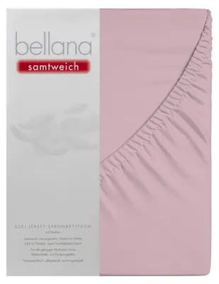 Produktbild von Bellana samtweich - Nobel-Jersey Elasthan Spannbetttuch 180-200 x 200-220 cm zartrosa Perfekte Passform dank Elasthan