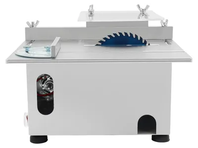 Produktbild von Mini Tischkreissäge - Tischsäge - 7-stufige Drehzahlregelung - Präzisionsschnitt - Schnitttiefe 0–29 mm - Winkelanschlag 0–180° - Für DIY und Werkstatt