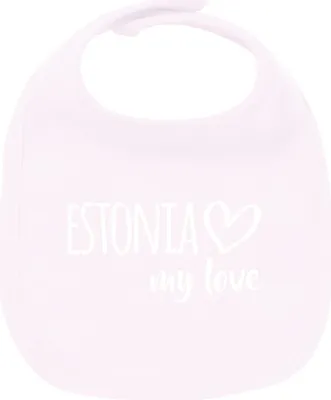 Produktbild von Huuraa Unisex Babylatz Estonia my love Geschenk Babypink  Baumwolle Estonia Mitbringsel