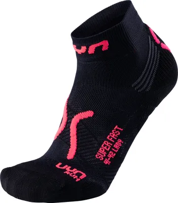 Produktbild von UYN Super Fast Laufsocken Damen schwarz coral fluo Gr 41-42