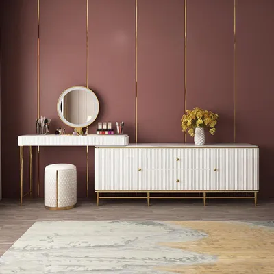 Produktbild von Schminktisch Spiegel Luxus Konsole Kommode Schlafzimmer Tische Tisch Kommoden
