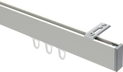 Produktbild von Interdeco Innenlaufstange / Gardinenstange mit Innenlauf Weiß / Chrom, Typ Smartline Paxo (Kappe) Deckenmontage, 14x35 mm 1-läufig, 120 cm