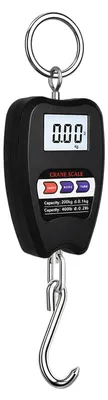 Imagen del producto de Báscula digital colgante - Báscula de pesca - 200 kg - Gancho de acero inoxidable - Con retroiluminación