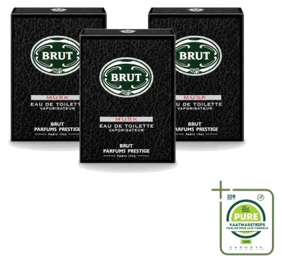 Image de 3 x Eau de Toilette Brut Musk - 100 ml - Pack économique - 3 pièces