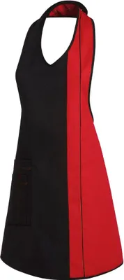 Produktbild von Leiber  Latzschürze Farbe schwarz/rot Größe 34, 11/2540/1002