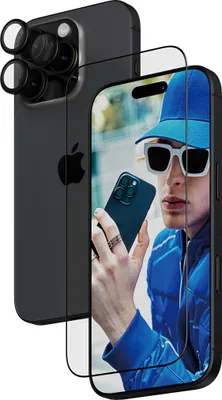 Zdjęcie produktu dla PanzerGlass ® 2-in-1 Bundle iPhone 16 Pro, Apple, Apple - iPhone 16 Pro, Aplikacja na sucho, Odporny na zadrapania, Odporny na wstrząsy, Przezroczysty, 1 szt.