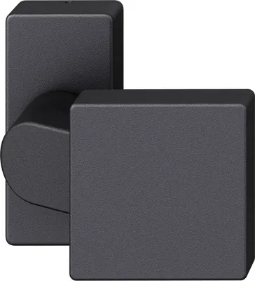 Produktbild von FSB Türknopf 07 0812 auf Rosette eckig, Gewinde M12, Aluminium schwarz matt
