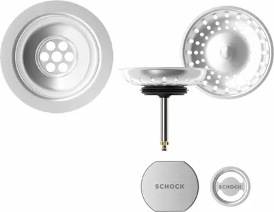 Produktbild von SCHOCK Sichtteile in Edelstahl-Matt zu Ablaufgarnitur mit Excenter