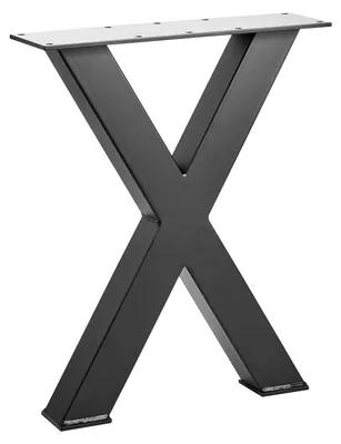 Produktbild von SOTECH Bankgestell X-Form 345 x 420 mm – schwarz matt