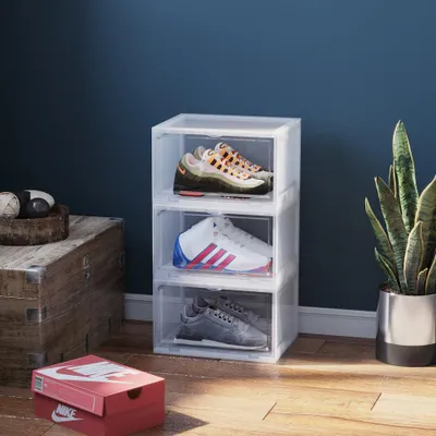 Productafbeelding van Decopatent - Schoenen Opbergsysteem Schoenenbox - Schoenendoos Transparant - Sneakerbox - Shoebox - Schoenen opbergen - Stapelbaar - Display doos voor