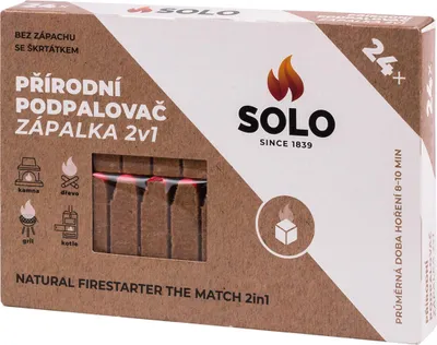A cardboard box containing firestarters.