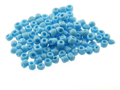 Produktbild von Vintageparts Rocailles Glasperlen hellblau 4 mm, 300 Stück