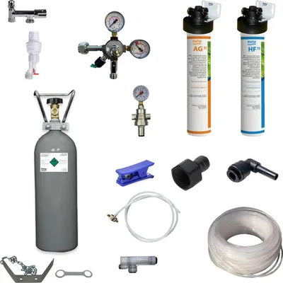 Produktbild von Anschlußpaket Untertisch Wasser Sprudel Tafelwassergerät Ultra Filter & 2 Kg CO2
