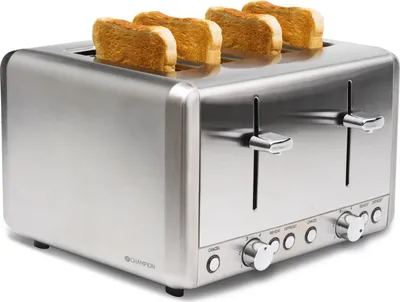 Image de Grille-pain 4 tranches 1000W BR420 Inox