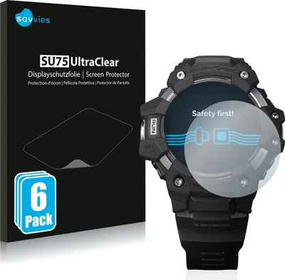 Produktbild von 6x Für Casio G-Shock GBD-H1000 Schutzfolie Savvies Displayschutz Display Schutz Folie Klar Transparent