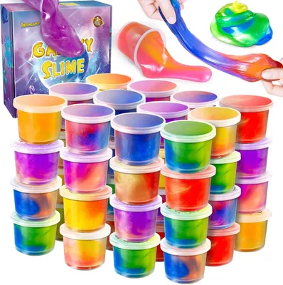 Productafbeelding van Galaxy slijmsets voor kinderen - Set van 42 - Rekbaar en niet plakkerig
