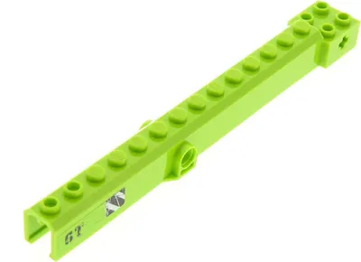 Produktbild von 1x Lego Kran Arm 16L lime hell grün Sticker 6T Ausleger Pin Löcher 57779
