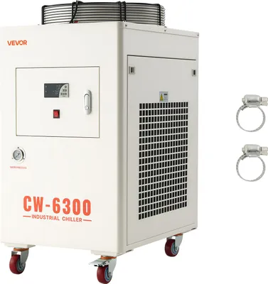 Produktbild von VEVOR Industrieller Wasserkühler 8 kW, Wasserkühlsystem mit Kompressor, 40 L Tank, max. Durchflussrate 70 L/min, Industrial Water Chiller für CO2-Laser-Röhrengravur- & Schneidemaschinen