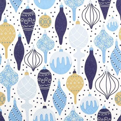 Produktbild von 20 Servietten Tree Deco frosty - Christbaumdeko blau 33x33cm