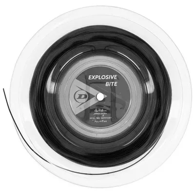 Image de Cordage Dunlop Explosive Bite Polyester 200 M pour rouleaux de tennis Noir 1.27 mm Noir 1.27 mm