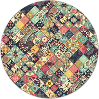 Produktbild von Glas-Herdabdeckplatte Glaskeramikkochfeld-Abdeckung Schneideplatten - 40 cm - Blumen rosa und blau