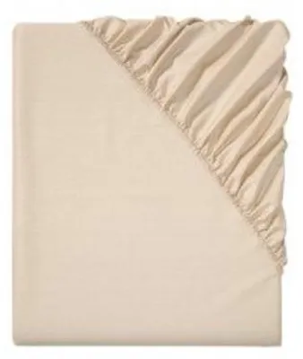 Produktbild von LIVARNO home Spannbettlaken Baumwolle Beige 95x200 cm
