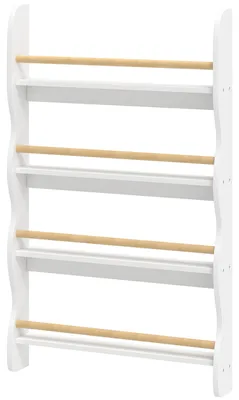 Productafbeelding van AIYAPLAY boekenkast voor kinderen, kinderboekenrek met 4 planken, wandplank met omvalbeveiliging