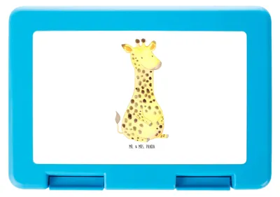 Produktbild von Mr. & Mrs. Panda Bentobox Giraffe Zufrieden - Weiß - Geschenk, Afrika, Bento Box, Snackbox, Lunchbox, Meal Prep, Abenteuer, Glück, Vorratsbehälter