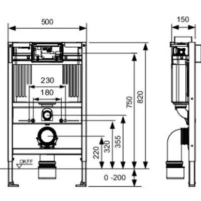 Produktbild von TECE 9400411 TECEbase WC-Set mit Uni-Spülkasten